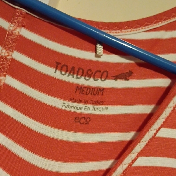 Toad&Co Red Striped Midi Dress - Picture 3 of 9